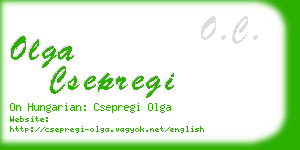 olga csepregi business card